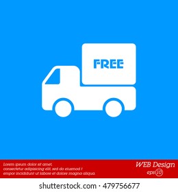 Web line icon. Free delivery