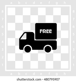 Web line icon. Free delivery