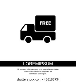 Web line icon. Free delivery