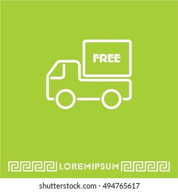 Web line icon. Free delivery
