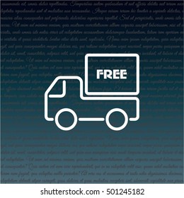 Web line icon. Free delivery