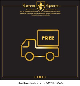 Web line icon. Free delivery