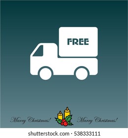 Web line icon. Free delivery