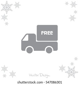 Web line icon. Free delivery