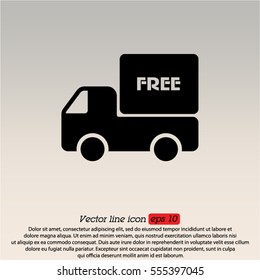 Web line icon. Free delivery