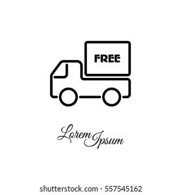 Web line icon. Free delivery