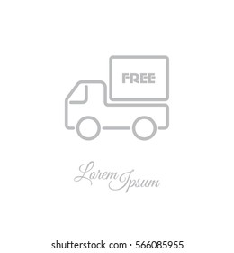 Web line icon. Free delivery