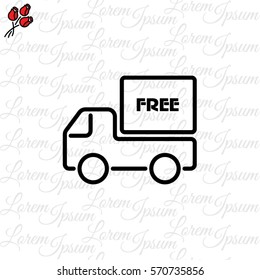 Web line icon. Free delivery