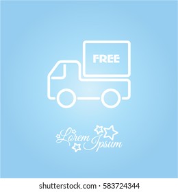 Web line icon. Free delivery