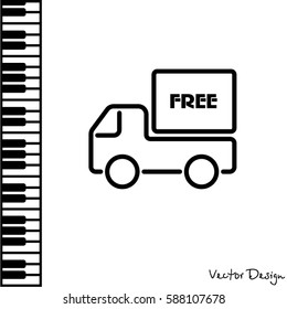 Web line icon. Free delivery