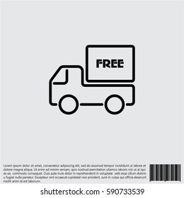 Web line icon. Free delivery