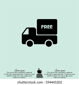 Web line icon. Free delivery