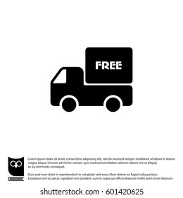 Web line icon. Free delivery
