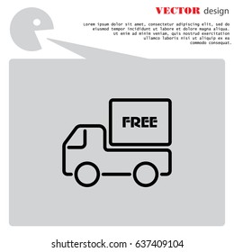 Web line icon. Free delivery