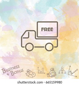 Web line icon. Free delivery