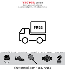 Web line icon. Free delivery