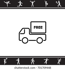 Web line icon. Free delivery