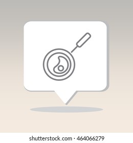 Web line icon. Fried eggs in a frying pan, Omelette