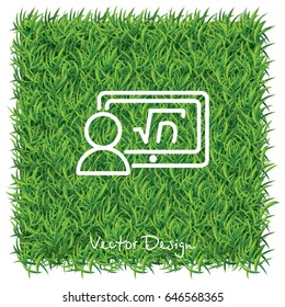 Web line icon. Gadget with formula, analyst