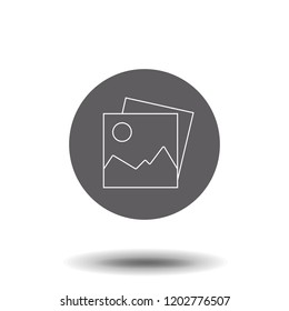 Web line icon. Gallery, design for website. Outline pictogram on white background