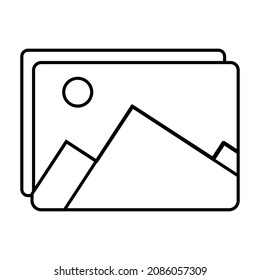 Web line icon. Gallery, design for website
