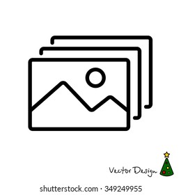 Web line icon. Gallery, design for website