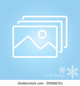 Web line icon. Gallery, design for website