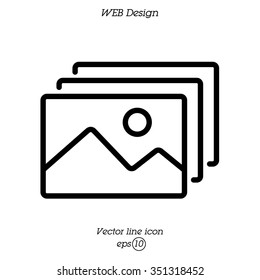 Web line icon. Gallery, design for website
