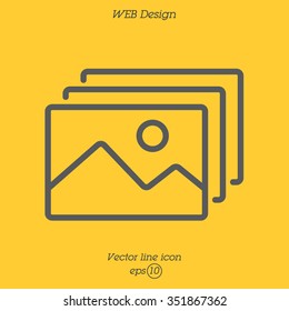 Web line icon. Gallery, design for website