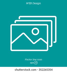Web line icon. Gallery, design for website