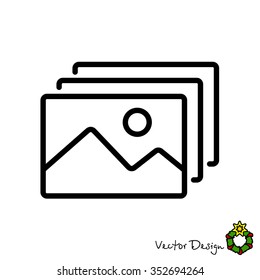Web line icon. Gallery, design for website