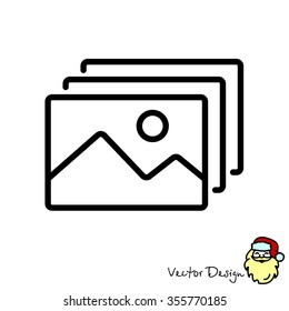 Web line icon. Gallery, design for website