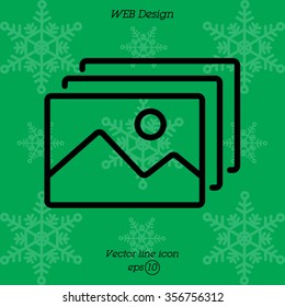 Web line icon. Gallery, design for website
