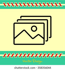 Web line icon. Gallery, design for website