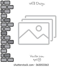 Web line icon. Gallery, design for website