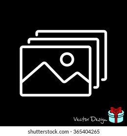 Web line icon. Gallery, design for website