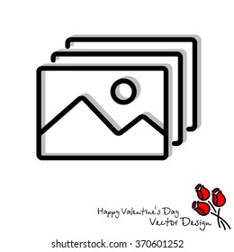 Web line icon. Gallery, design for website