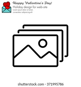 Web line icon. Gallery, design for website