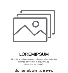 Web line icon. Gallery, design for website