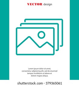 Web line icon. Gallery, design for website