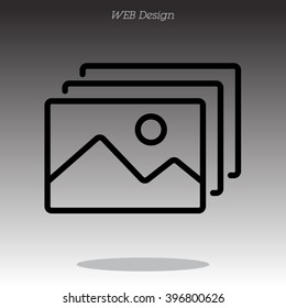 Web line icon. Gallery, design for website