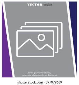 Web line icon. Gallery, design for website