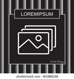 Web line icon. Gallery, design for website