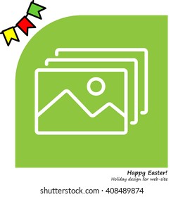 Web line icon. Gallery, design for website