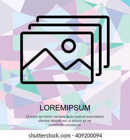 Web line icon. Gallery, design for website