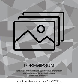 Web line icon. Gallery, design for website