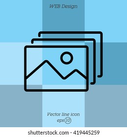 Web line icon. Gallery, design for website