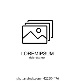 Web line icon. Gallery, design for website