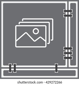 Web line icon. Gallery, design for website