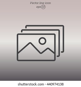 Web line icon. Gallery, design for website